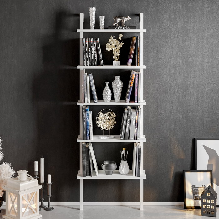 Hanah Home Estantería Escandinava Blanca 60x174x22 cm
